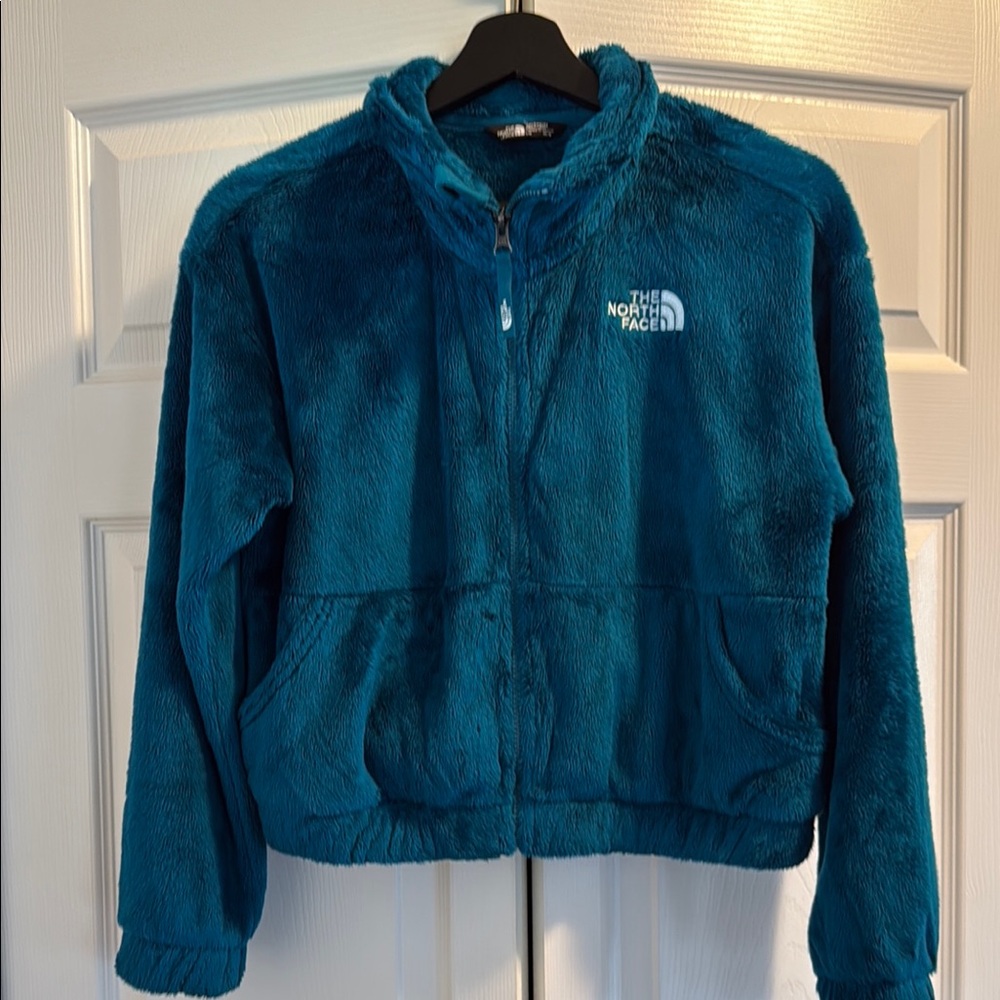 Girls The North Face Turquoise Fleece Hoodie